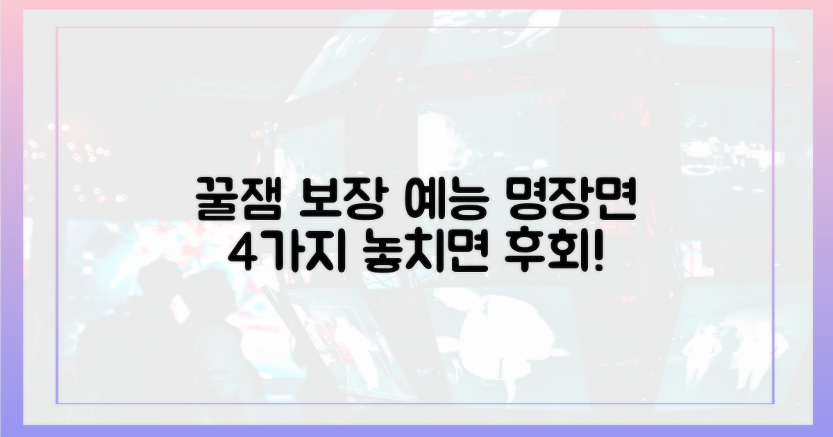 4가지 예능 명장면
