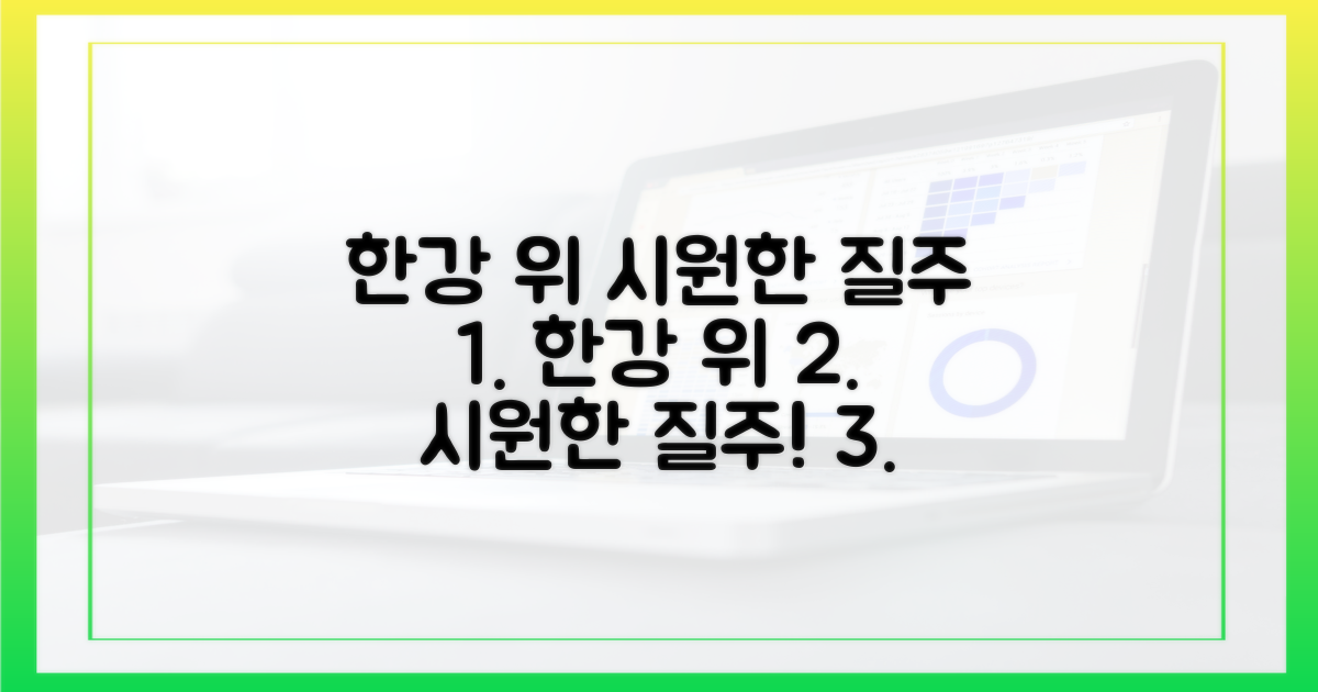 한강 위 시원한 질주