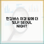 놀라운 한강버스 야경, 밤에 더 빛나!