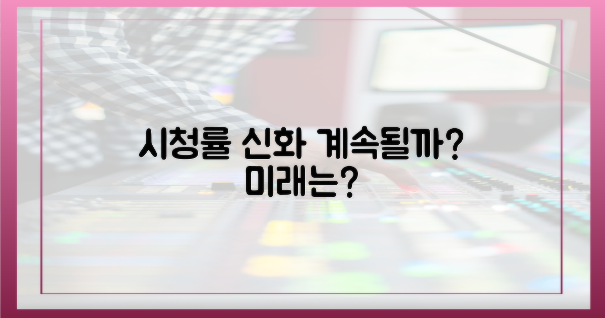 시청률 신화, 계속될까?
