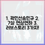 곽민선♥송민규, 7살 연상연하 러브스토리 3가지!