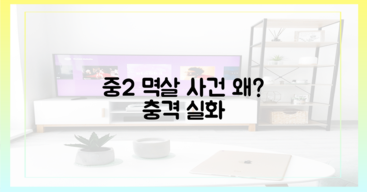 중2 멱살, 대체 왜 벌어진 걸까?