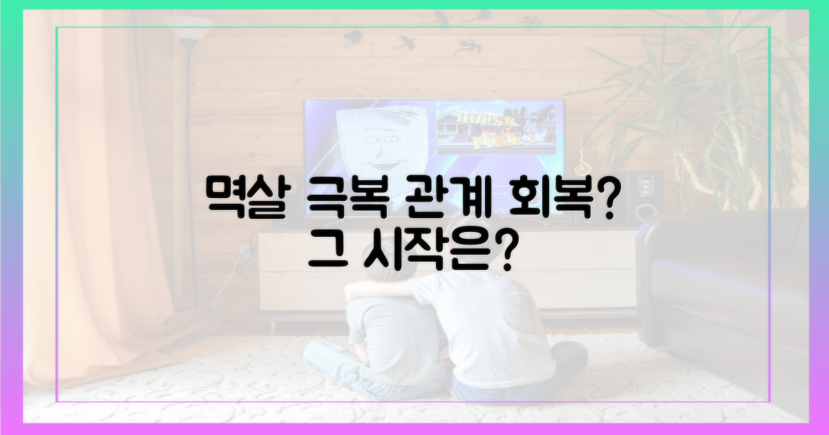 멱살 극복, 관계 회복의 시작일까?