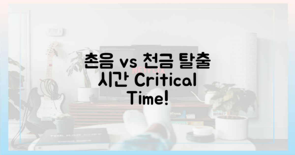 촌음 vs 천금, 탈출 시간