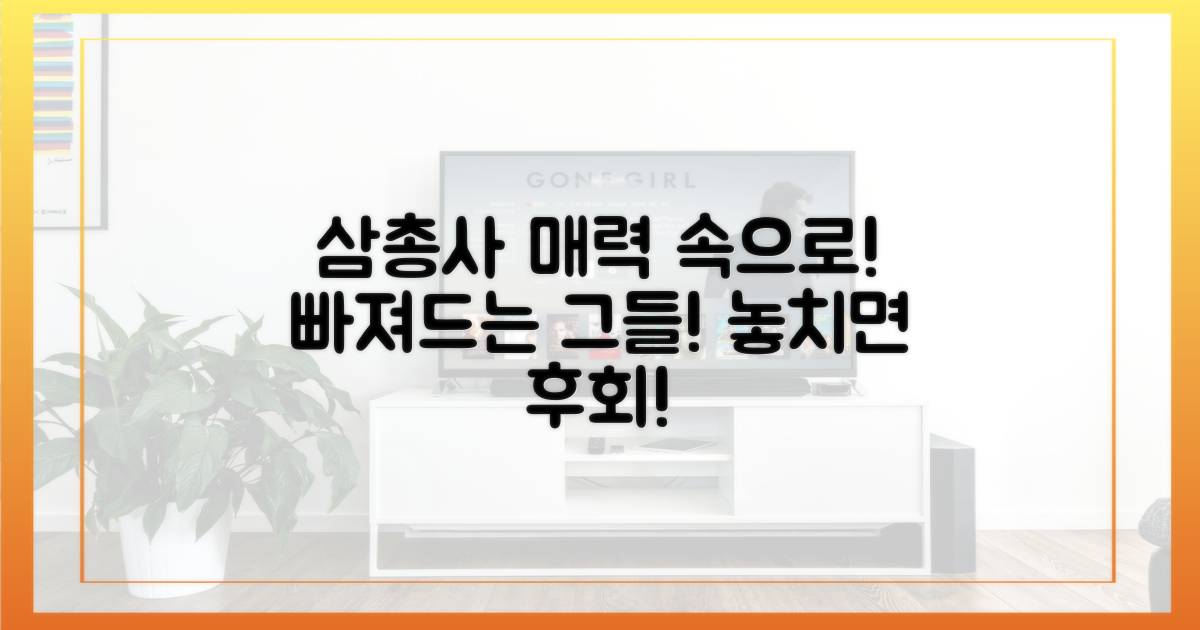 삼총사의 매력에 빠져보세요!