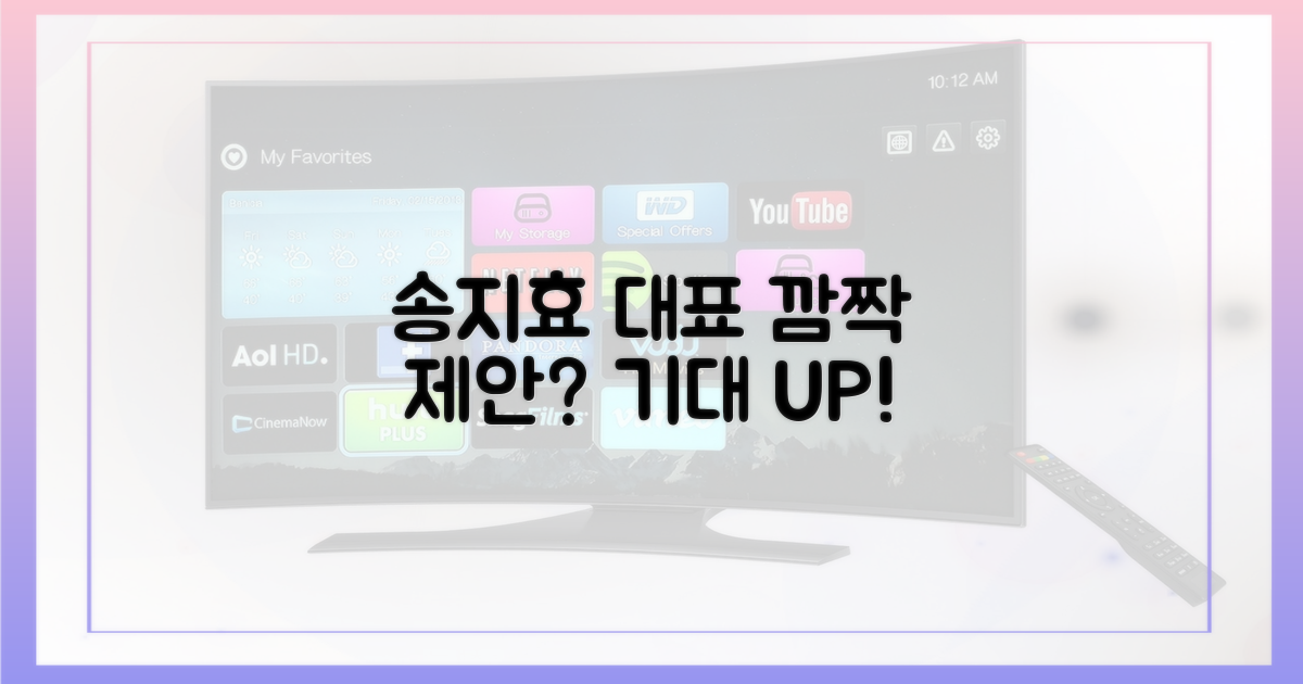 송지효 대표, 어떤 제안 할까?