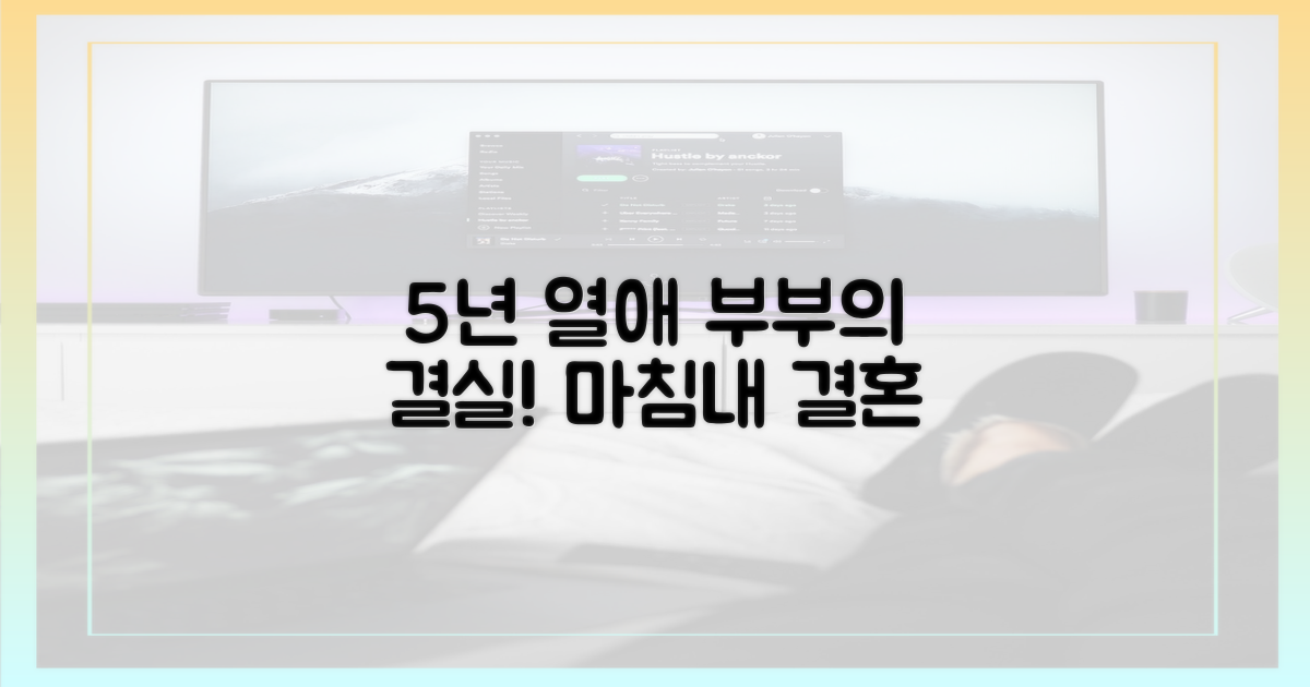 5년 열애, 마침내 부부의 결실