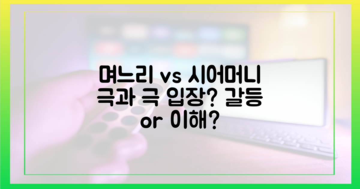 며느리 vs 시어머니 입장