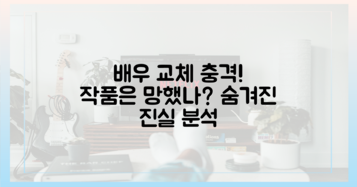 배우 교체, 작품 영향 분석