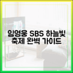 임영웅 리사이틀 SBS 완벽 가이드: 하늘빛 축제