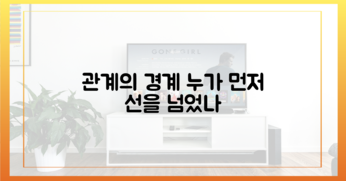 관계의 경계, 누가 먼저 넘었나