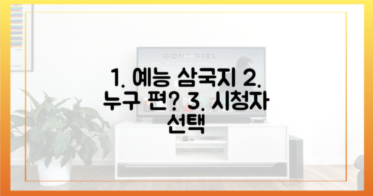 예능 삼국지, 시청자는 누구 편?