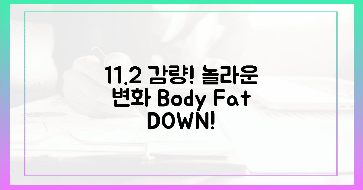 11.2% 체지방 감소, 놀라운 결과!