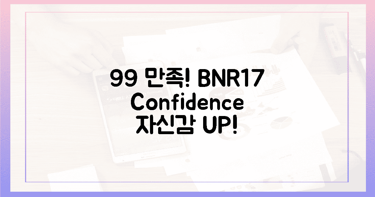 99% 만족도, BNR17이 선사하는 자신감