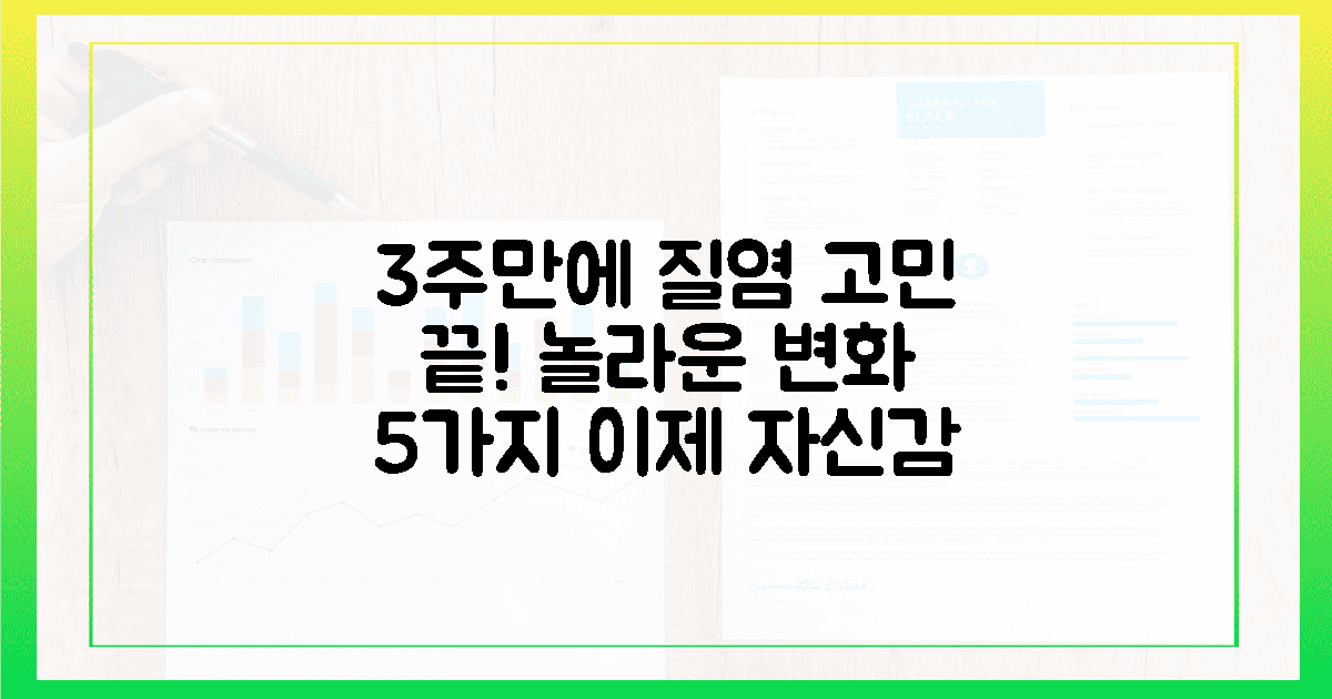 3주 만에 질염 고민 탈출! 놀라운 변화 5가지