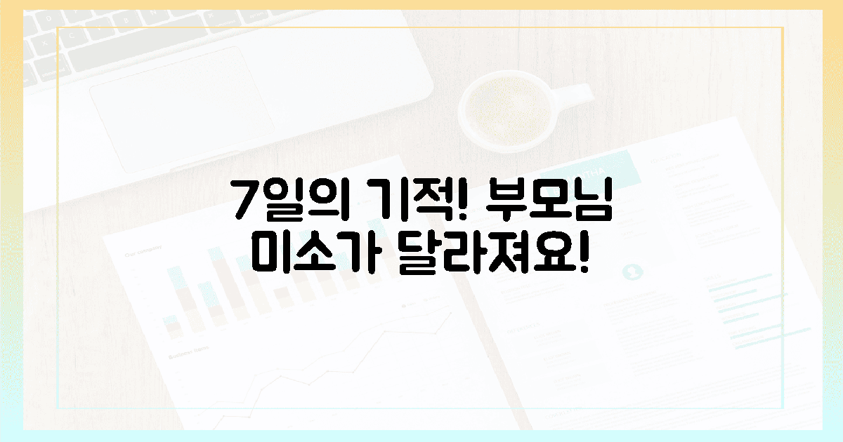 7일간의 변화, 부모님 미소가 달라져요!