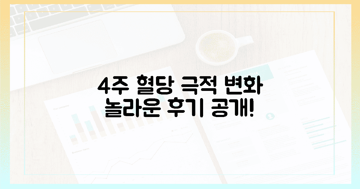 4주 만에 달라진 혈당, 후기 공개