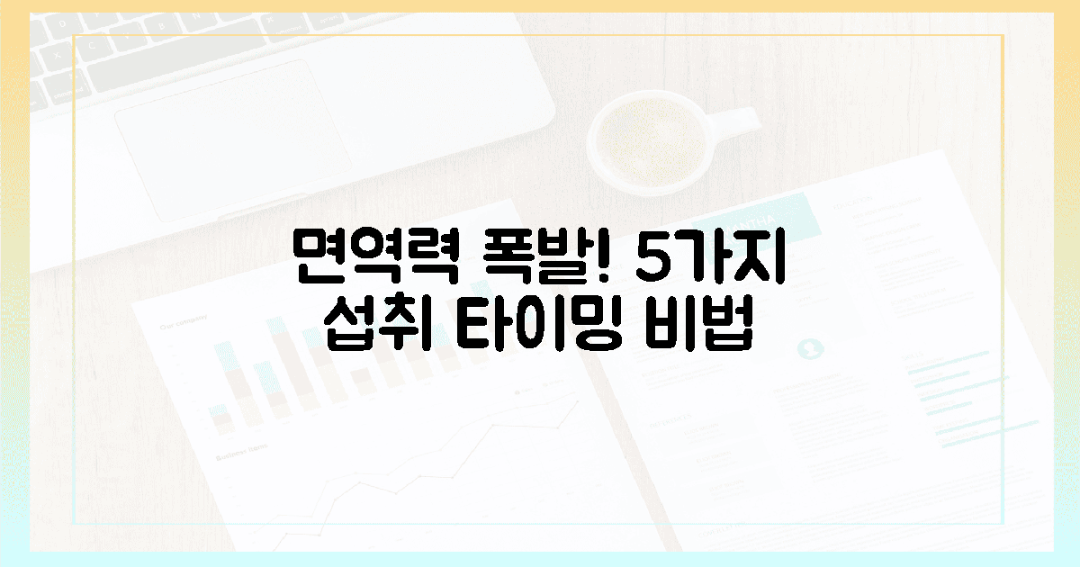 5가지 섭취 타이밍, 면역력 폭발!