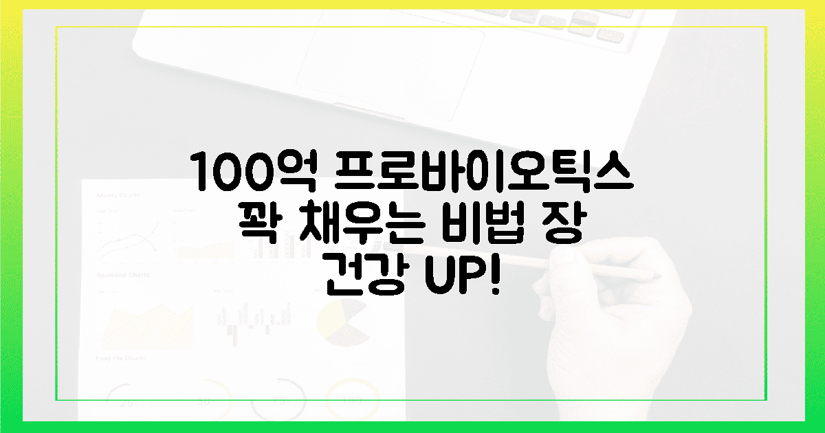 🧐프로바이오틱스, 100억 마리 꽉 채우는 법