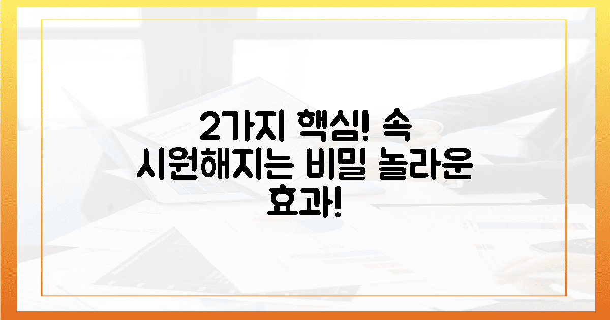 2가지 핵심 성분, 속 시원한 이유