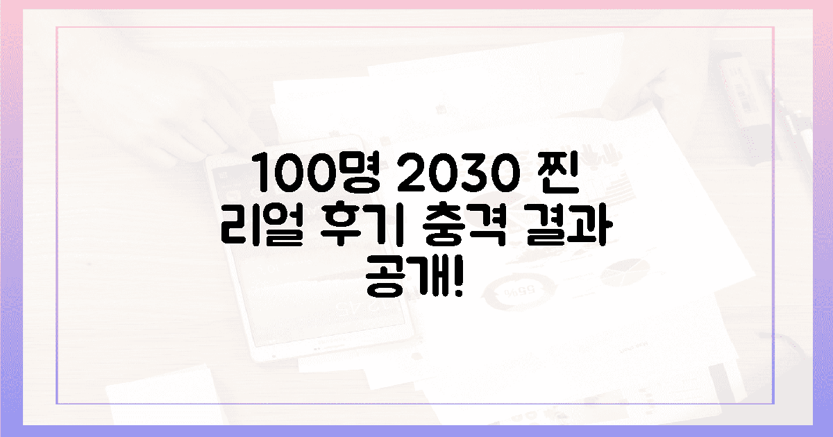 🧐 찐 후기: 2030 여성 100명 체험단 결과