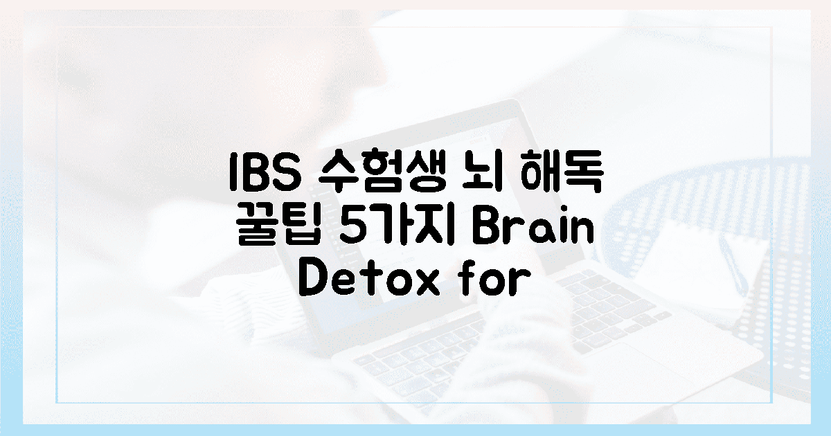 IBS 수험생, 뇌 해독 꿀팁 5가지