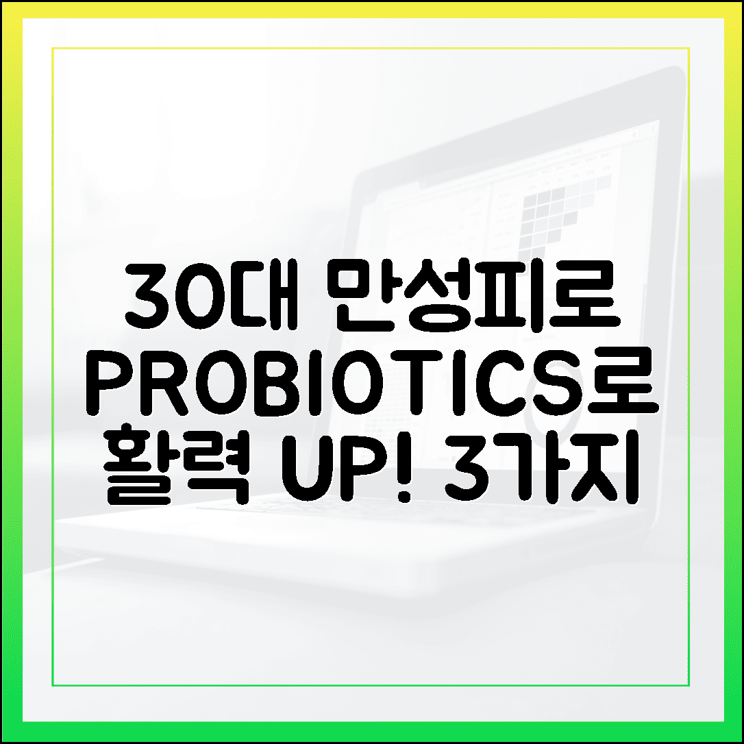 30대 직장인의 만성 피로 탈출기, 활력 되찾아준 프로바이오틱스 효능 3가지