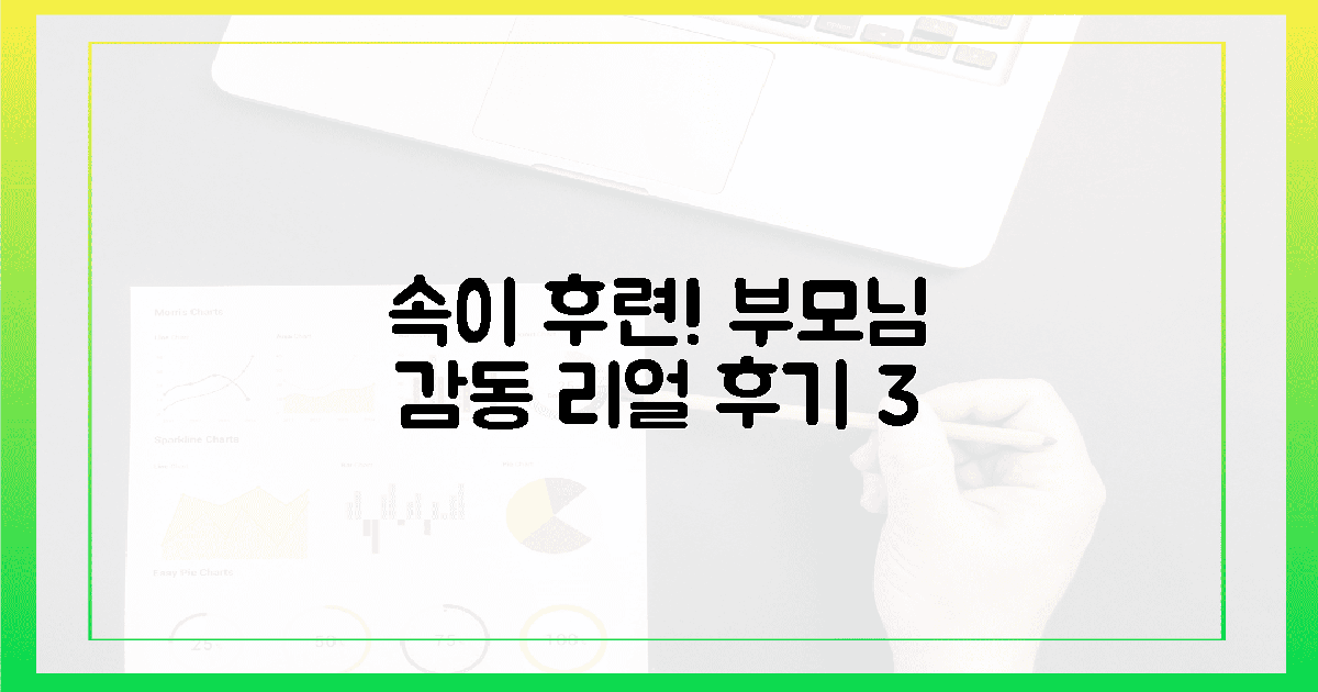 이젠 속이 후련해요!" 부모님 3가지 감동 후기