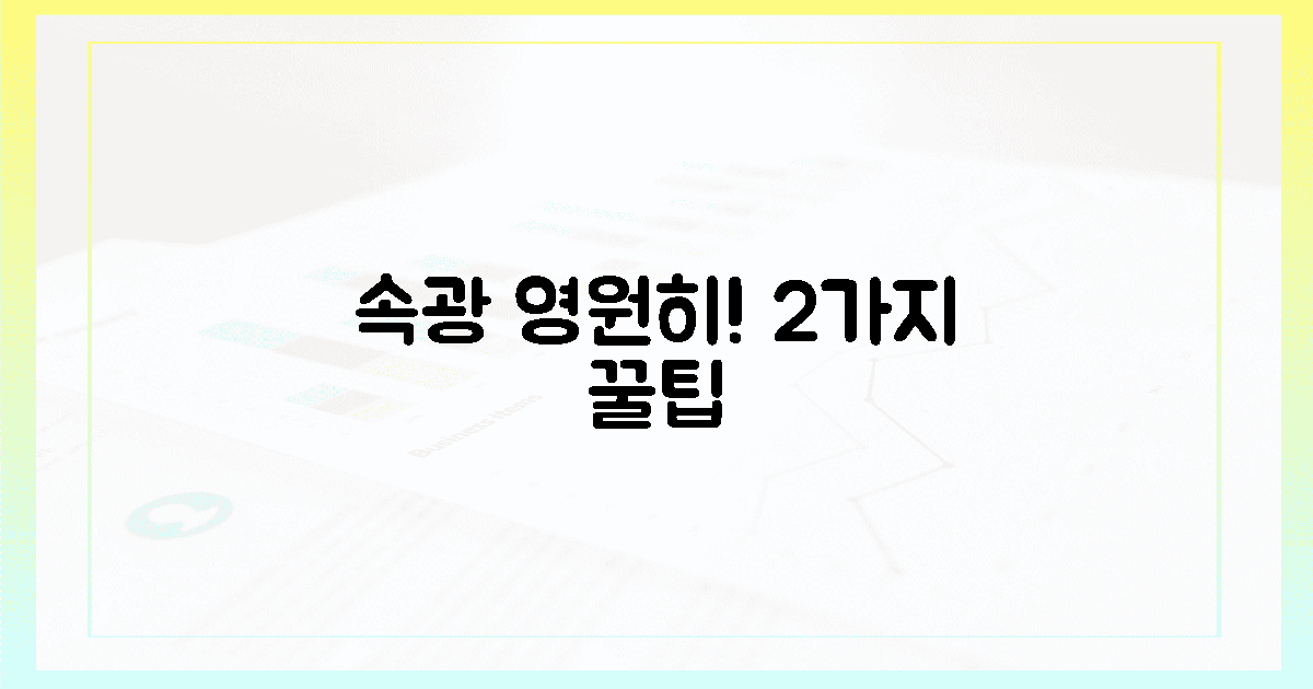 속광 영원히! 2가지 유지 비결