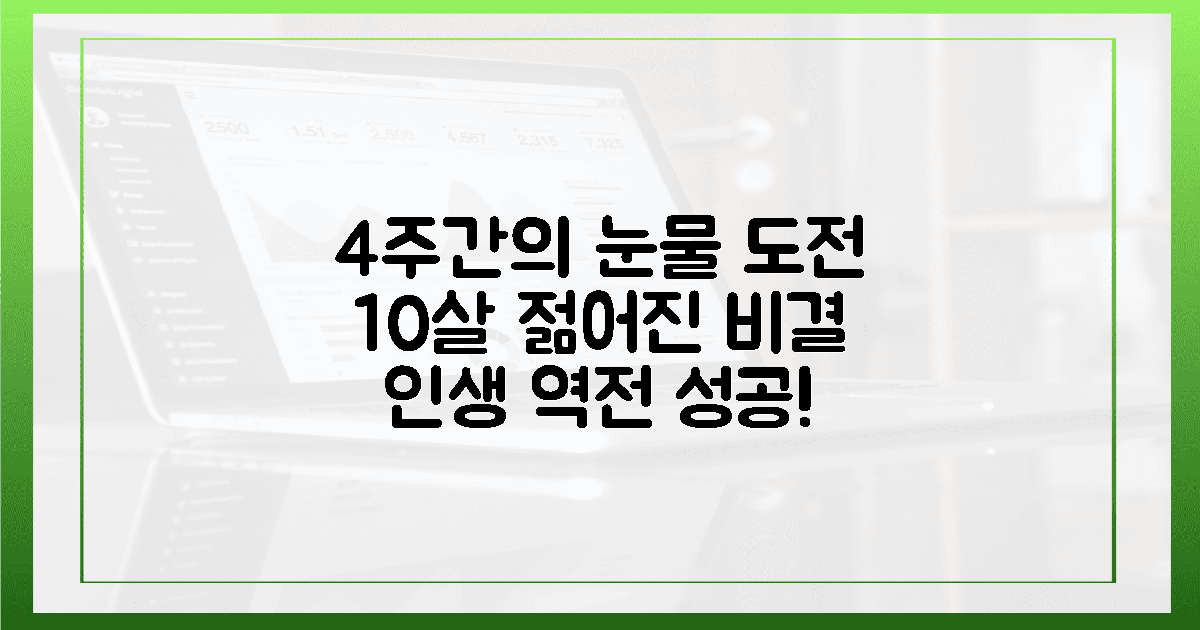 4주간의 눈물겨운 도전, 10년 젊어진 일상