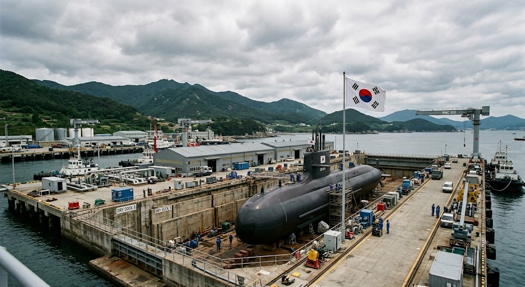 경남 진해 해군잠수함사령부에서 발표된 장보고-N사업 핵추진잠수함 개발 기본계획 현장